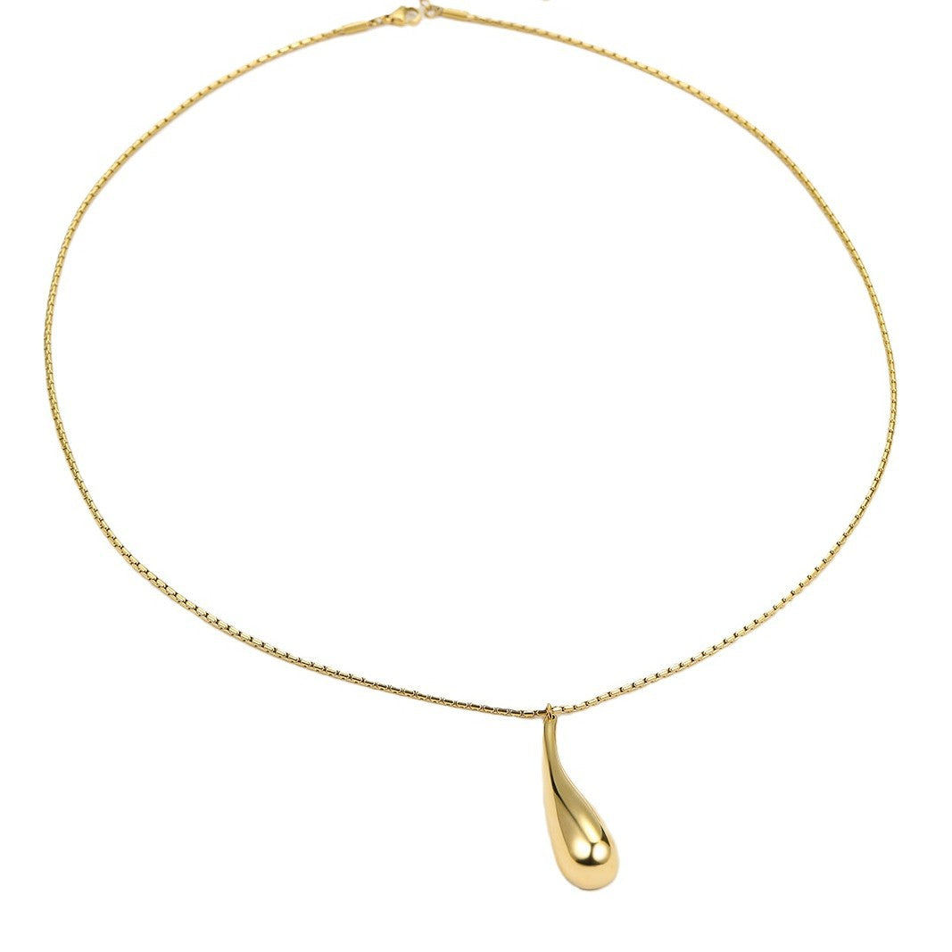 Retro Gold Water Drop Necklace Nimai