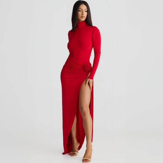 Autumn Backless Slit Jumpsuit WensDiva