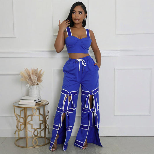 Chic Lace-Up Two-Piece Set Coya